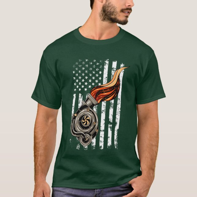 Car Enthusiast Racing Drifting distressed usa funn T-Shirt (Front)