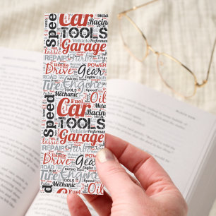 Car Enthusiast Word Cloud Bookmarks