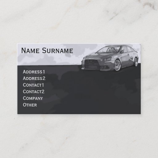 Customizable Car EVO Business Card
