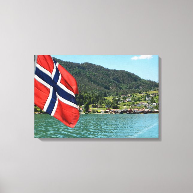 Car ferry in Norway canvas print (Front)