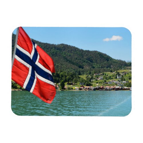 Car ferry in Norway rectangular magnet