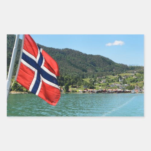 Car ferry in Norway rectangular sticker