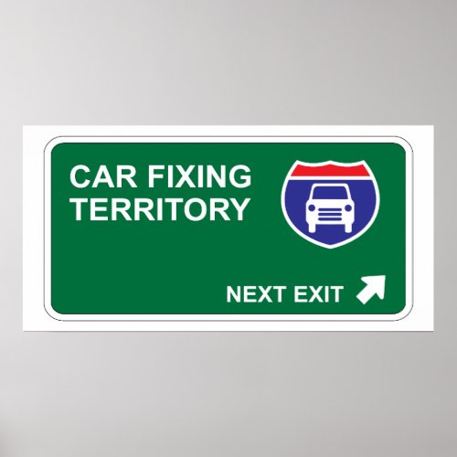 Car Fixing Next Exit Poster