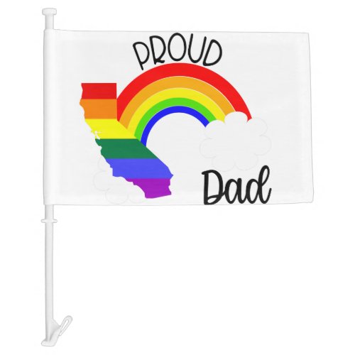Car Flag for Gay Dad in California