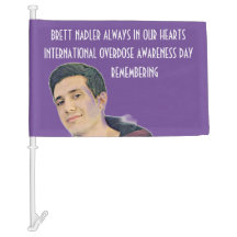 CAR FLAG FOR INTERNATIONAL OVERDOSE AWARENESS DAY