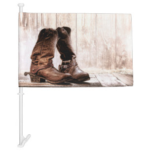 Car Flags Boots Country Rustic Western Wear Barn W