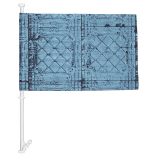 Car Flags Rustic Tin Panel Ceiling Country Western