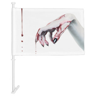 Car Flags zombie blood drip vampire Gothic