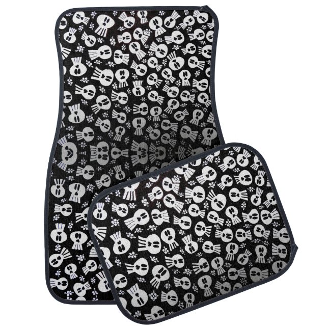 Car Floor Mat  - Full Set 005 - SKULLS (Set)