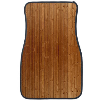Car floor mat set. Wood flooring,