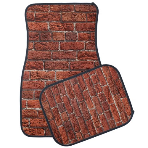 Car floor mat with brick design