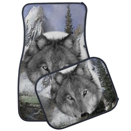 Car Floor Mat Wolves