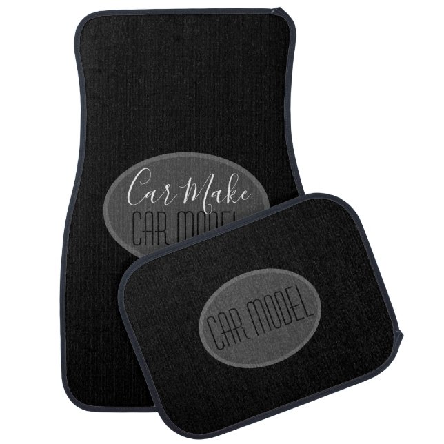 Car Floor Mats - Custom Color and Text (Set)