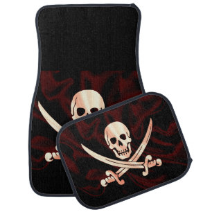 car floor mats Jolly Roger Pirate Flag