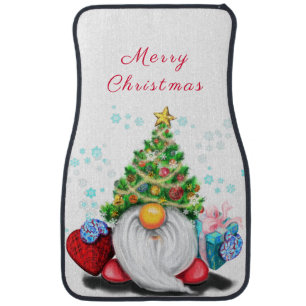 Car Floor Mats with Christmas Gnome