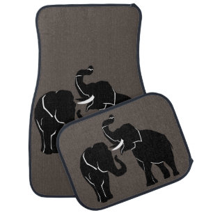 Car Floor Mats with Elephants - Your Color