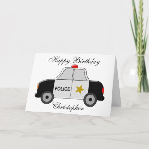 Car Font Just Add Name Birthday Card