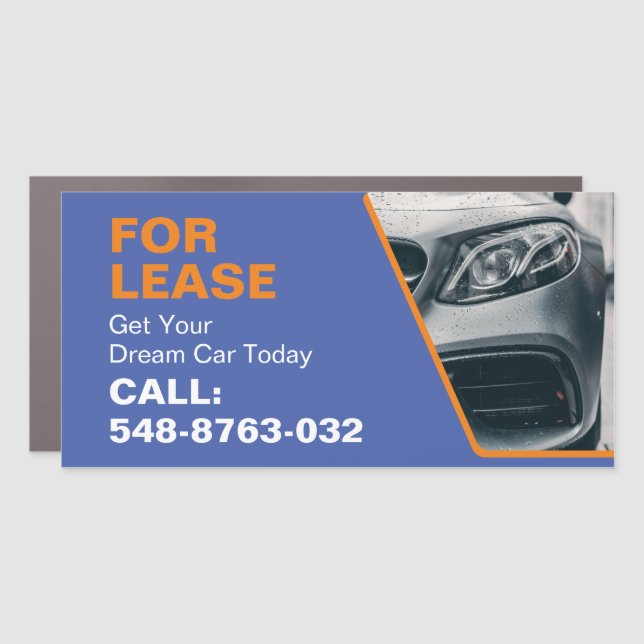 Car  For Lease Custom Car Magnet (Front)