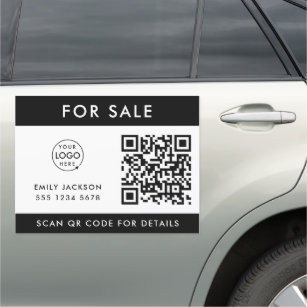 Car for Sale   Dealership Promotional Marketing QR Car Magnet
