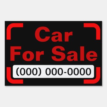 Car For Sale  Small Yard Sign by StormythoughtsGifts at Zazzle