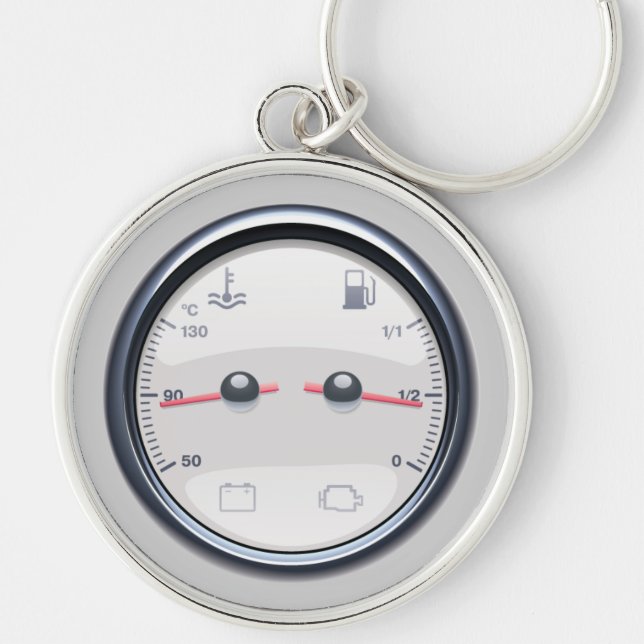 Car Fuel Temperature Meter KeyChain (Front)