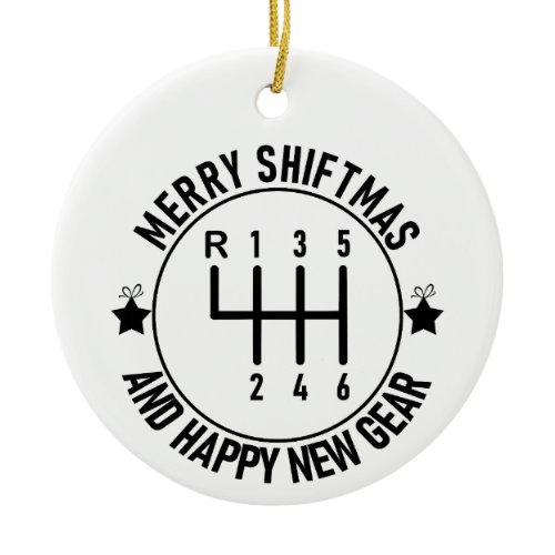 Car Funny Auto Racing Mechanic Manual Christmas Ceramic Ornament