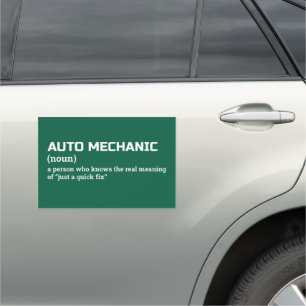 Car Garage Mechanic Funny Definition Magnet
