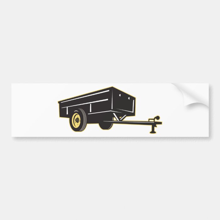 car garden utility trailer side bumper stickers