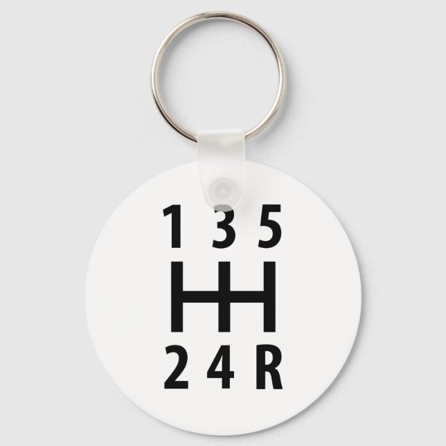 car gear shift 5 keychain (Front)