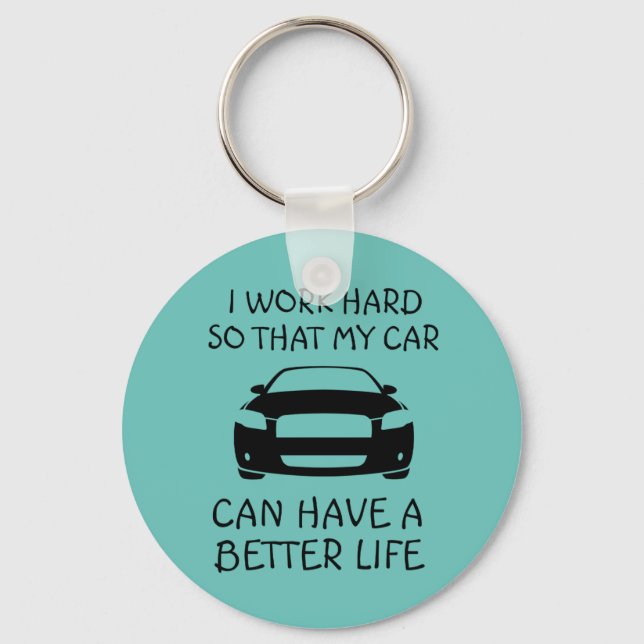 Car Gift, Car Keychain, Funny Automotive Gifts, Keychain (Front)
