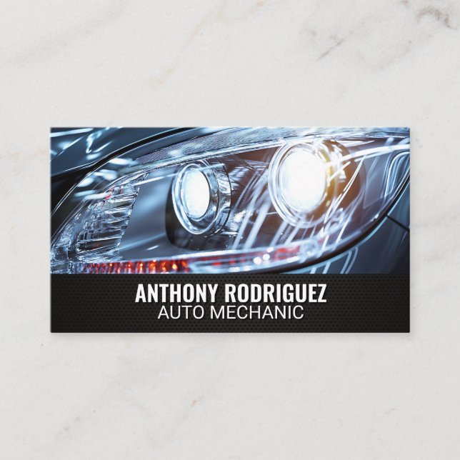 Car Head Lights Business Card (Front)