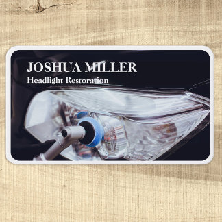 Car Headlight Restoration Business Card