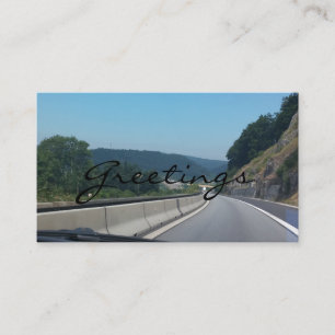Car Holiday Mountains Europe Austria Photography Business Card