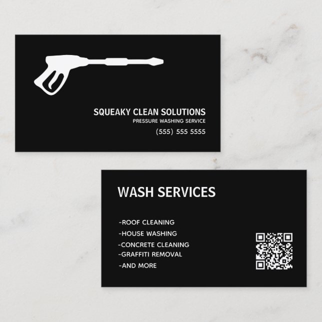 Car & House Power Washing QR Business Card (Front/Back)