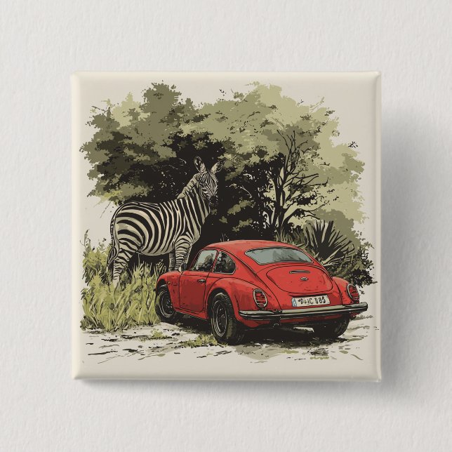 Car in the wild button (Front)