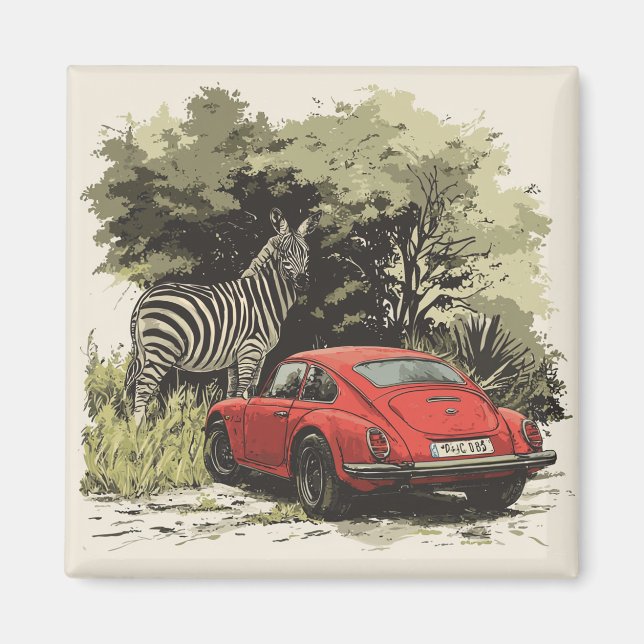 Car in the wild magnet (Front)