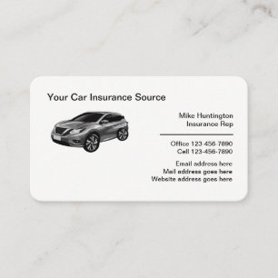 Car Insurance Professional Agent Business Card