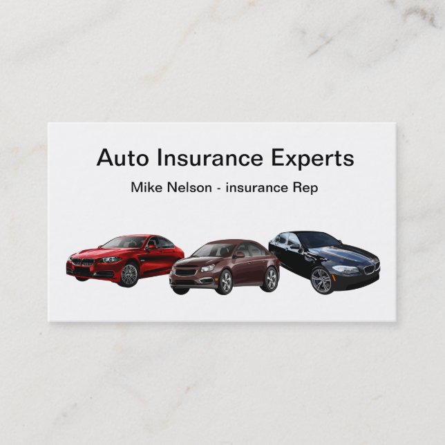 Car Insurance Rep Business Cards (Front)