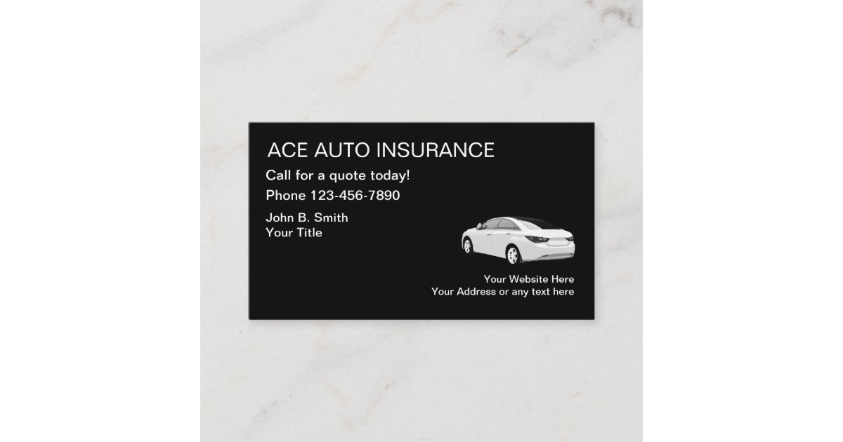 automotive insurance card template