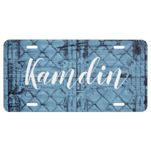 Car License Plate Rustic Tin Panel Ceiling Country