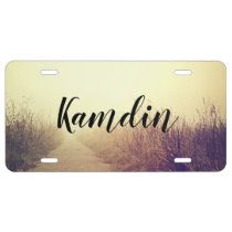 Car License Plate Sunrise Pathway Walkway Path Sid