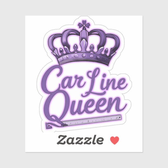 Car Line Queen Sticker (Sheet)