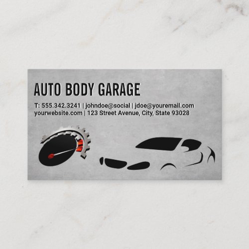Car Logo  Auto Gauge Speedometer Business Card