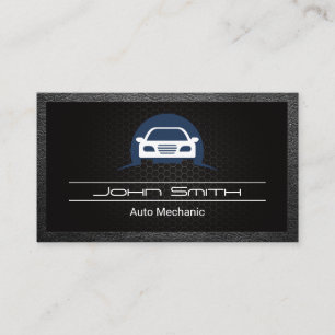 Car logo Carbon Fiber Leather Business Card