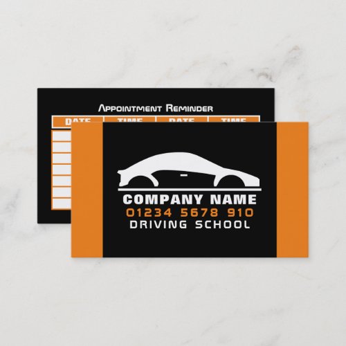 Car Logo Driving SchoolInstructor Appointment Business Card