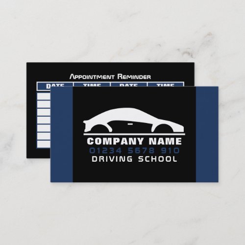 Car Logo Driving SchoolInstructor Appointment Business Card