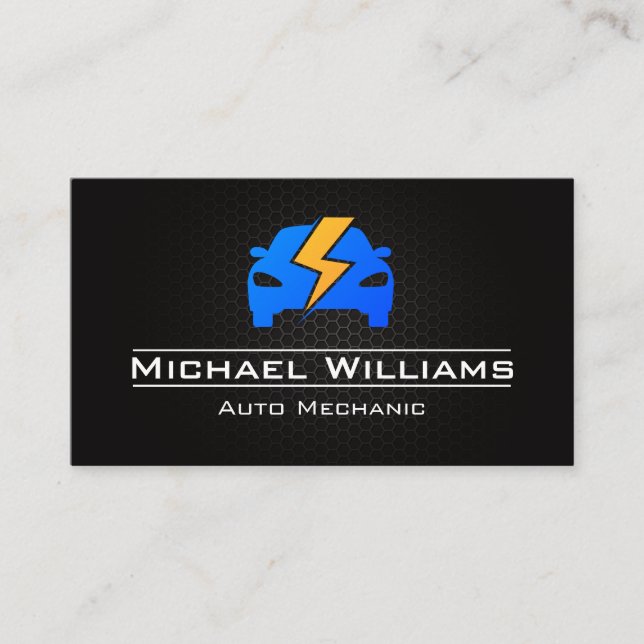Car Logo Lightning Business Card (Front)