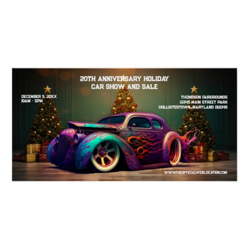 Car Love Hot Rod Auto Holiday Gifts Poster Signage