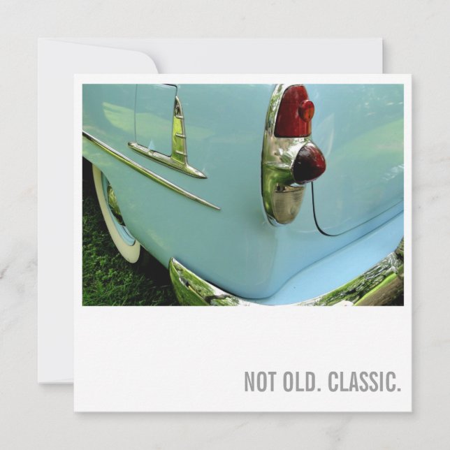 Car Lover 50th Birthday - Not Old. Classic Invitation (Front)