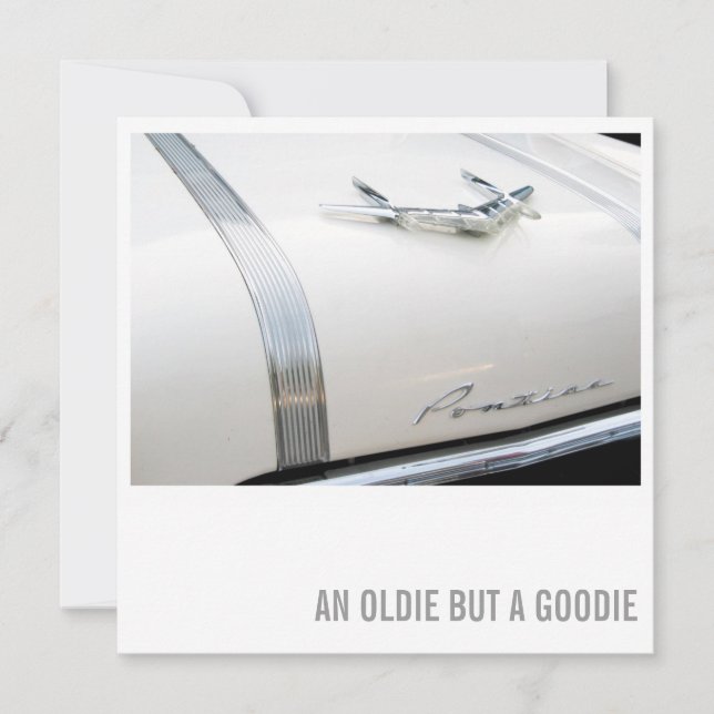 Car Lover 50th Birthday - Oldie but Goodie Invitation (Front)